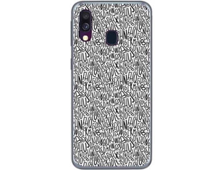 Carcasa Samsung Galaxy A40 TUMUNDOSMARTPHONE Letras Multicolor