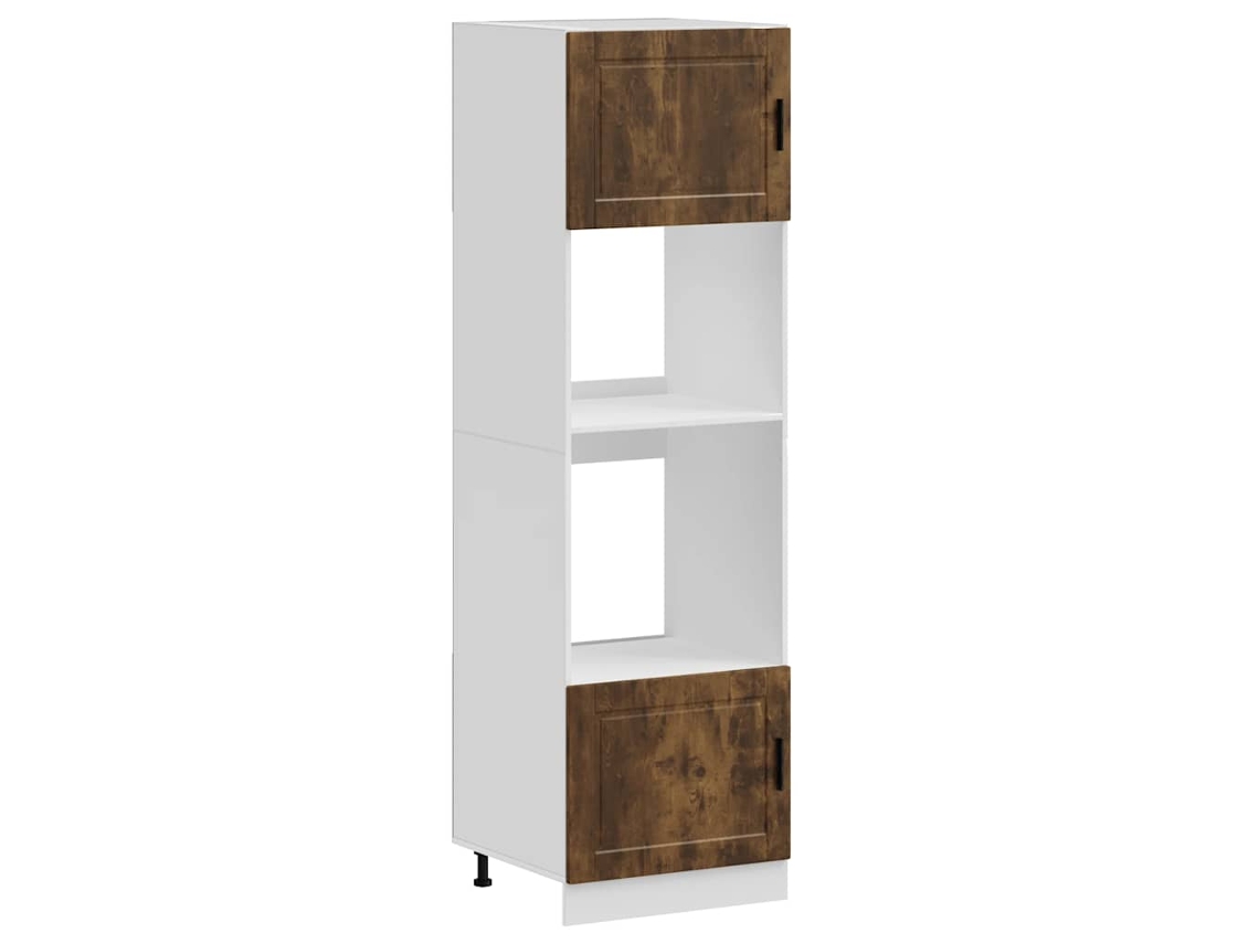 Conjunto de 2 muebles para horno, estilo Porto, madera de roble ahumado, EXCLUSIVO DE LA CASA