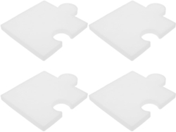 Conjunto De 4 Moldes Flexíveis De Silicone Para Quebra-cabeças, 14 X 11 Cm.