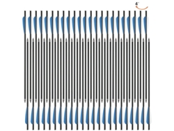 Flechas de carbono, material de carbono mixto, punta de flecha extraíble, 48 piezas, 20 pulgadas, azul OEM