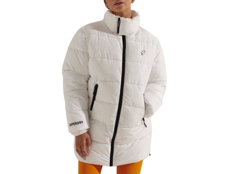 Chaqueta SUPERDRY Longline Sports Poliester Mujer (S - Blanco)