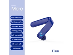 Auriculares Intrauditivos Bluetooth De Estilo Ejecutivo, Compatibles Con Sistemas Ios Y Android (azul Oscuro) Czhhmart