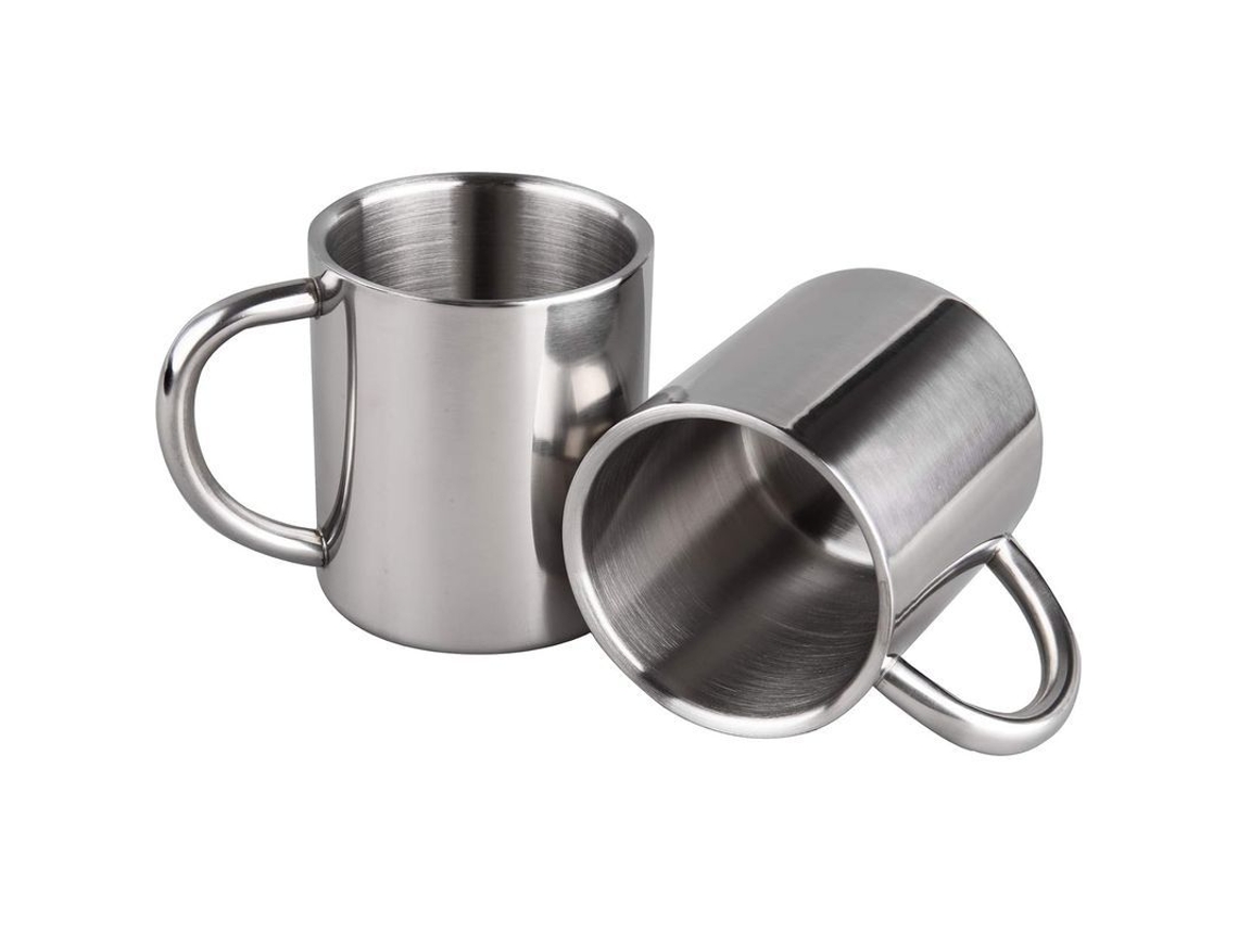 Taza De Acero Inoxidable De Doble Pared, 220 Ml, Para Té, Café O Sopa Caliente, Con Un Diseño Elegante Y Fácil De Manejar.