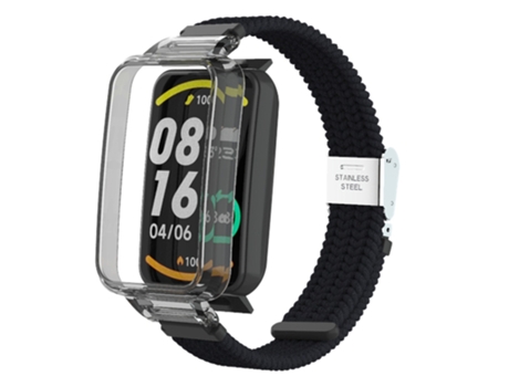 Correa Smartwatch para Xiaomi Mi Band 7 Pro con Hebilla de Nylon Trenzado (Negro)