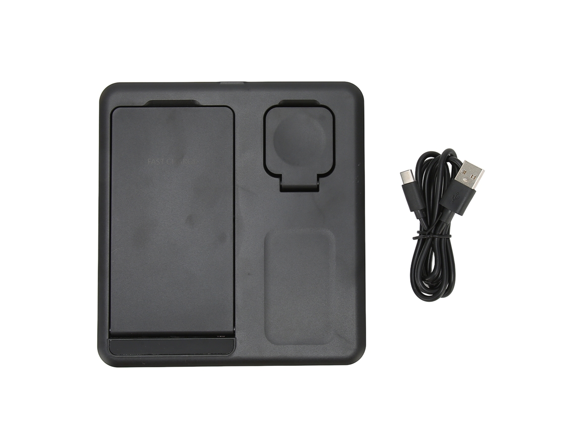 Base De Carga Inalámbrica Ajustable 3 En 1 De 15 W Para Iphone 14, 13, 12 Pro Max, Reloj Y Auriculares.