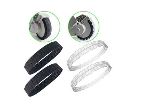 Accesorios de piel de neumático de rueda para Xiaomi mi robot Mijia 1S 2S T4 T4 T6 Roborock S50 S55 S6Masv, aspiradora, electrodomésticos, 2 uds.