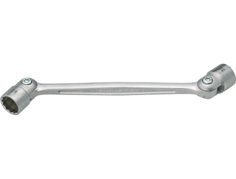 645-8X9 Llave de vaso de dos bocas articuladas: Perfil hexagonal doble exterior 8 x 9 mm HAZET