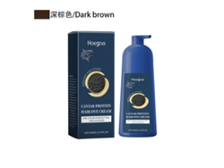 Kit completo de tinte para el cabello con proteína de caviar marrón oscuro, 5 piezas.