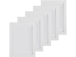 Juego De 5 Marcos De Fotos Blancos De Pvc Transparente De 5x7 Pulgadas Para Decoración De Pared Y Mesa.