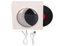 Altavoz Pequeño Retro Bt Con Reloj Despertador Luna
