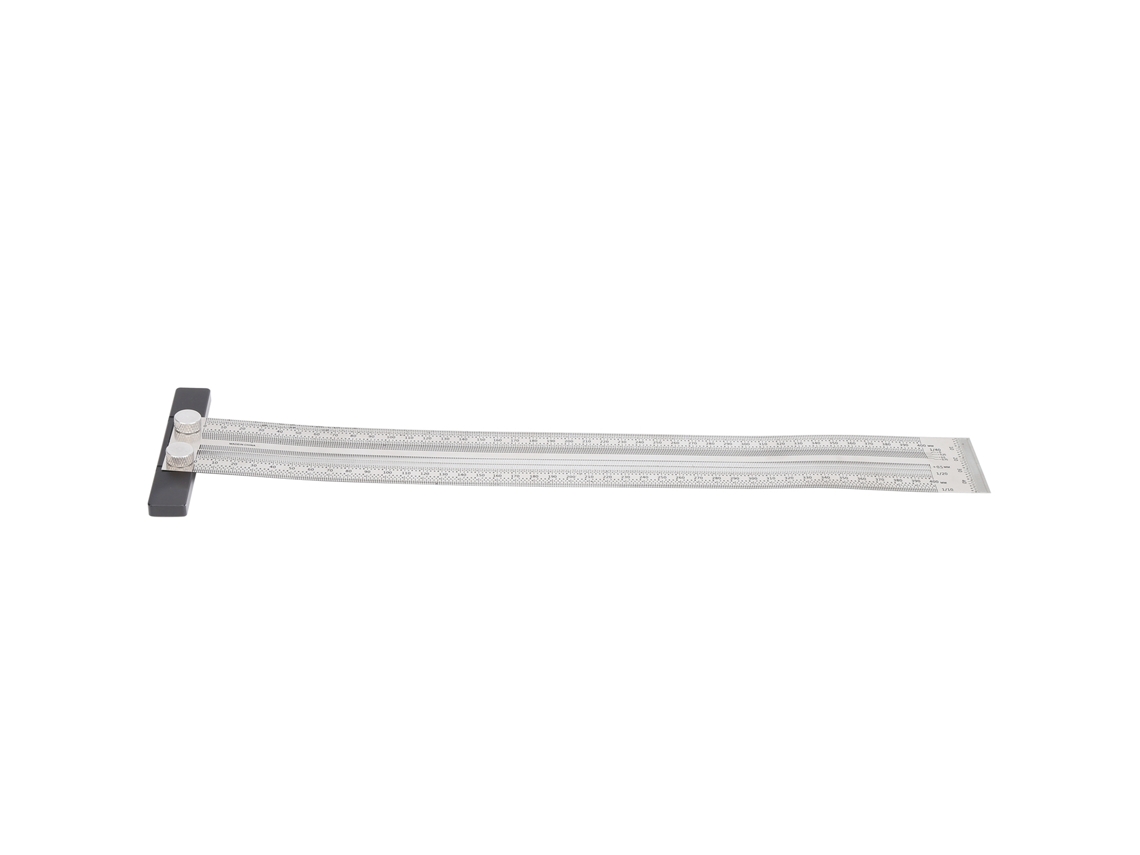 Regla Lineal De Acero Inoxidable De 400 Mm Con Escala Perforada Para Un Marcado Preciso En Carpintería.