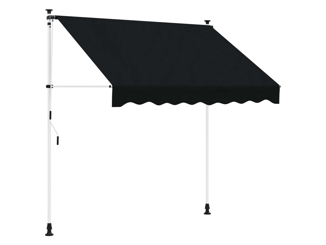 Maison Exclusive - Toldo Retráctil Manual Negro 200 Cm