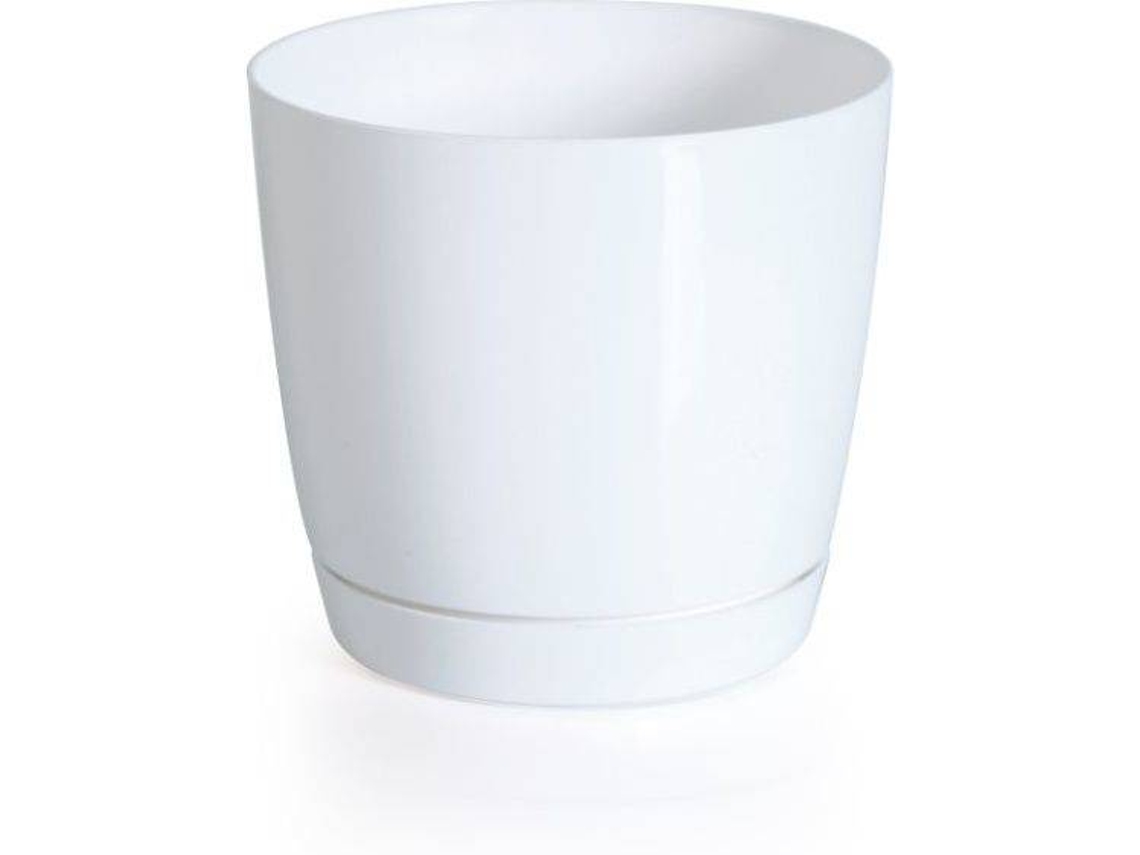 Maceta PROSPERPLAST Coubi Round P (Blanco - 15.5 x 15.5 x 14.2 cm)