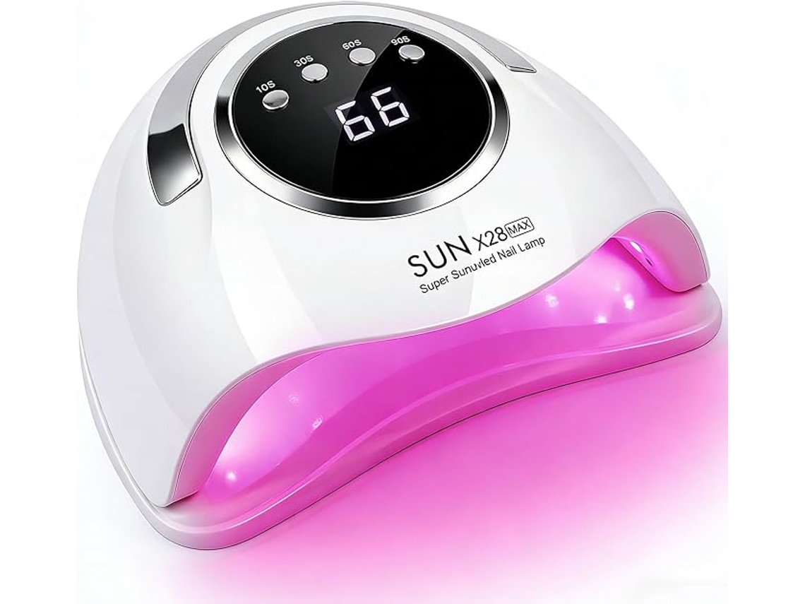 Lámpara De Uñas Led Uv Profesional De 500 W Con 90 Leds - Sensor Inteligente Para Un Secado Rápido Del Esmalte En Gel Blanco Siurn