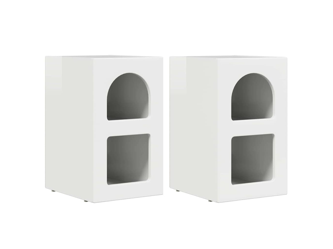 Maison Exclusive - Mesita De Noche 2 Pcs Brillante 29,5 X 33,5 X 50 Cm