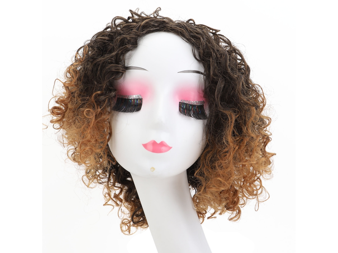 Peluca Corta Rizada Con Flequillo, Cabello Sintético De Ondas Profundas, Resistente Al Calor, Moderna Y Transpirable Para Mujer.