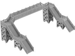Puente Ferroviario En Miniatura A Escala 1:87, Decoración De Mesa De Arena De Abs