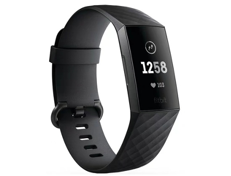 Pulsera de Actividad FITBIT BY GOOGLE Charge 3 Negro Pulsera de Goma de 40 mm
