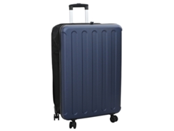 Maleta plegable Vidaxl azul oscuro con ruedas de plástico azul (50 x 30 x 76 cm)