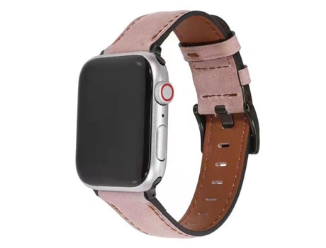 Correa Pulsera Classic Vintage em Pele Ecológico Para Apple Watch Series 5 44Mm Rosa