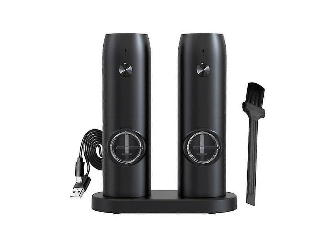 Mini mezclador eléctrico de sal y pimienta Rosewell, juego de 2 dispensadores eléctricos de sal y pimienta, recargable por USB