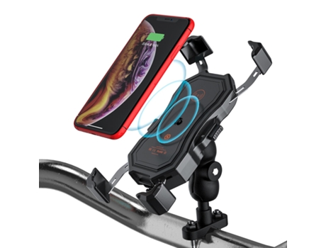 2 In 1 Motorcycle Mount 10w Qi Wireless Usb Quick Charger Phone Holder