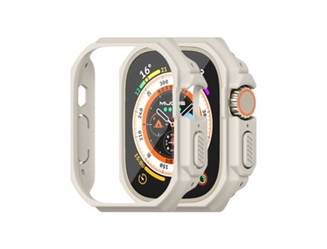 Apple Watch Ultra 49 mm Caja de reloj Mijobs Part con bisel ultrafino (gris cálido)