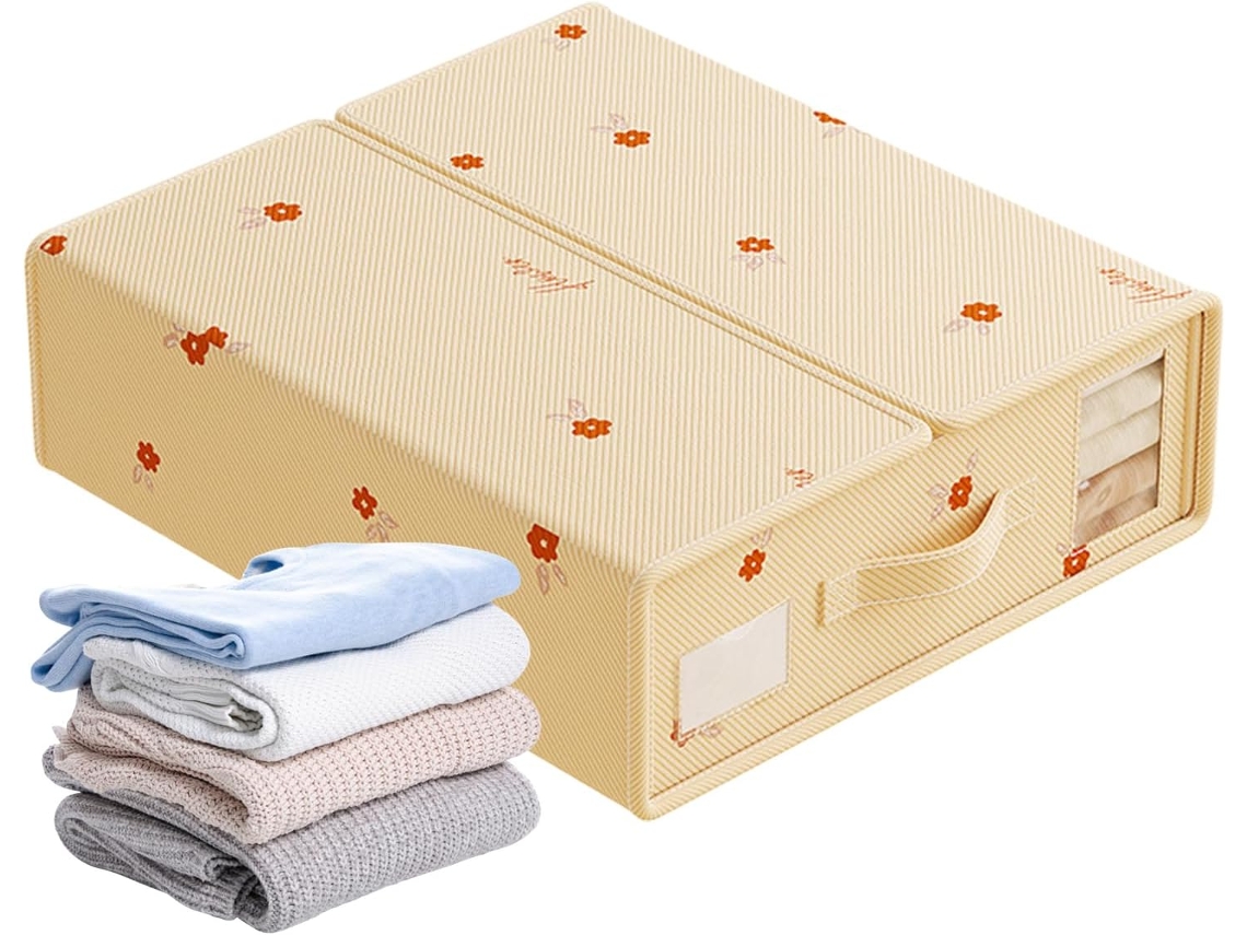 Organizador De Sábanas | Y Caja De Almacenamiento, Grandes Contenedores De Almacenamiento Para El Armario Del Dormitorio Debajo De La Cama
