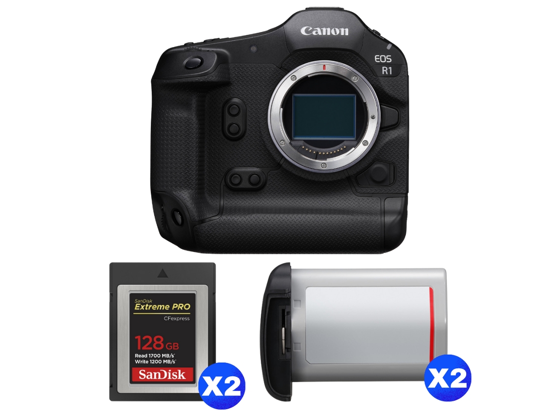 Canon Eos R1 + 2 Sandisk 128gb Extreme Pro Cfexpress Type B + 2 Canon Lp-e19 + Ebook “20 Consejos Para Fotos Que Impactan”