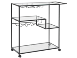 Carrito de cocina BELIANI Marcola de Hierro Negro 103x40x94
