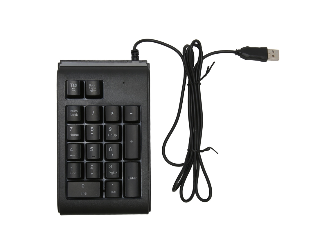 Teclado Numérico Com 19 Teclas Iluminação 3 Cores Plug And Play Usb Para Laptop Pc Desktop