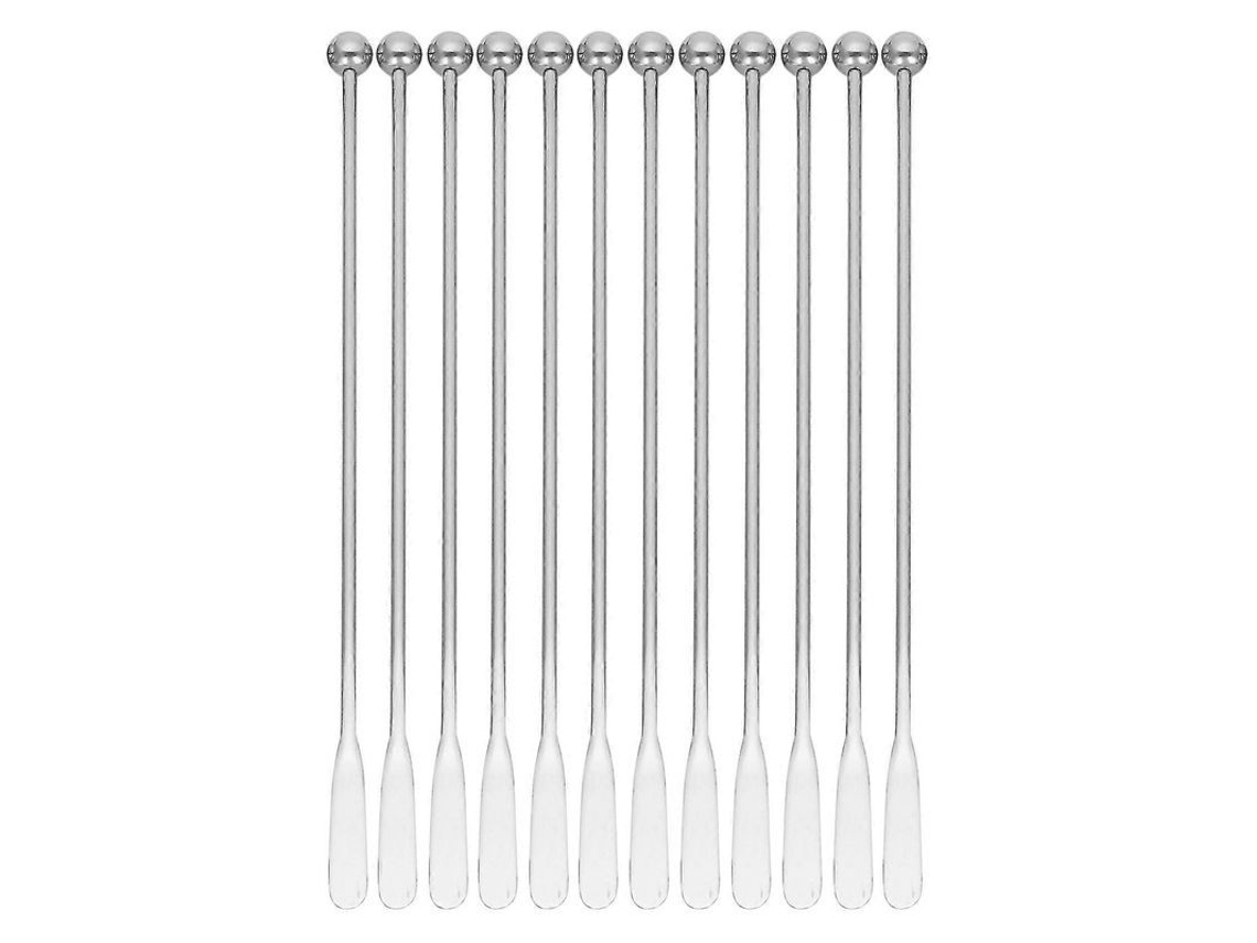 12 Palillos Para Mezclar Cócteles, Palillos De Acero Inoxidable 304 De Primera Calidad, 19 Cm