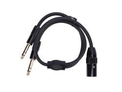 Adaptador Divisor En Y Estéreo De Cable De Audio Xlr Macho De 3 Pines A 2 De 6,35 Mm, 0,5 M