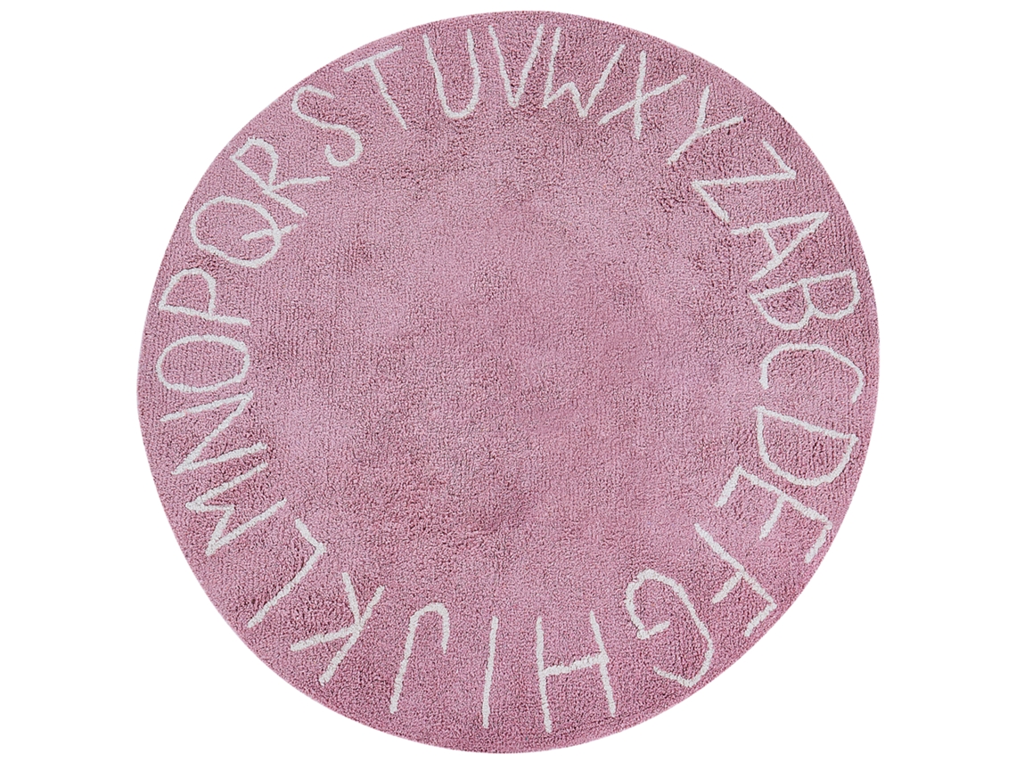 Alfombra para niños BELIANI Vurgun de Algodón Rosa 120x120
