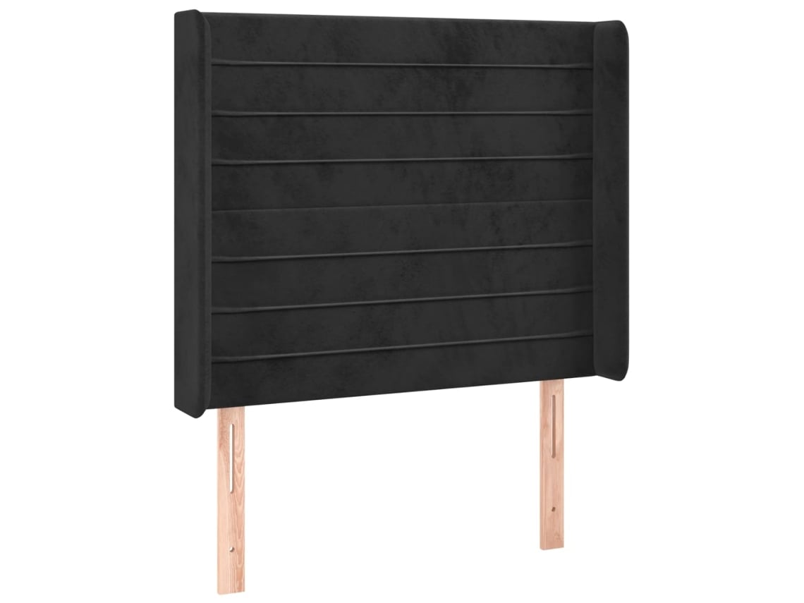 Cabecero VIDAXL Negro Terciopelo (83 x 16 x 118/128 cm)