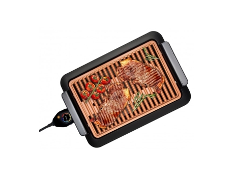 Plancha Grill Barbacoa Cobre sin Humos 1250W-Doble bandeja