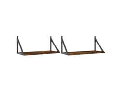 Conjunto 2 Estante pared VIDAXL madera ingeniería roble ahumado