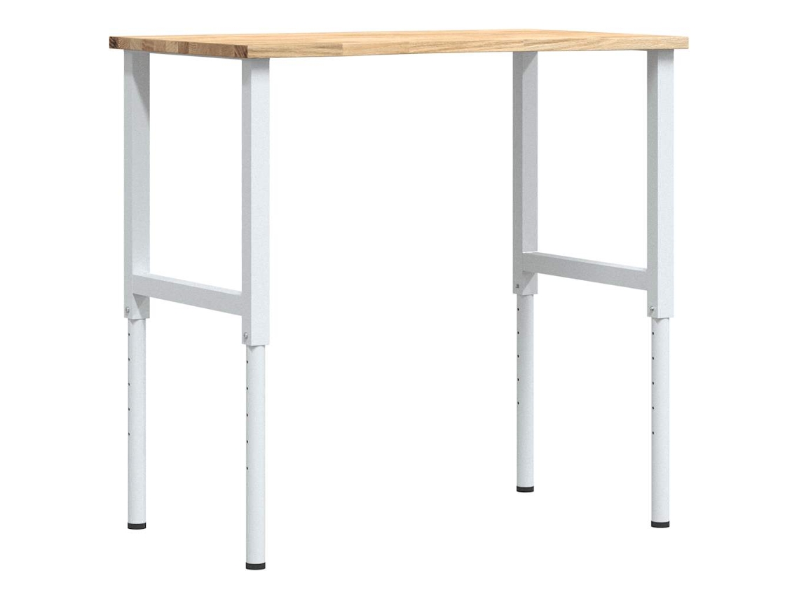 Maison Exclusive - Banco De Trabajo Madera Maciza De Roble 100x60x(71,5-98) Cm