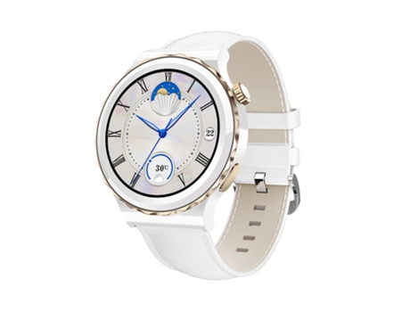 Smartwatch SMANDY E23 1.32in Llamadas Bluetooth (Correa de cuero - Oro
