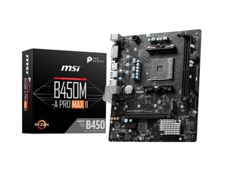 MSI B450M-A PRO MAX II placa base AMD B450 Zócalo AM4 micro ATX
