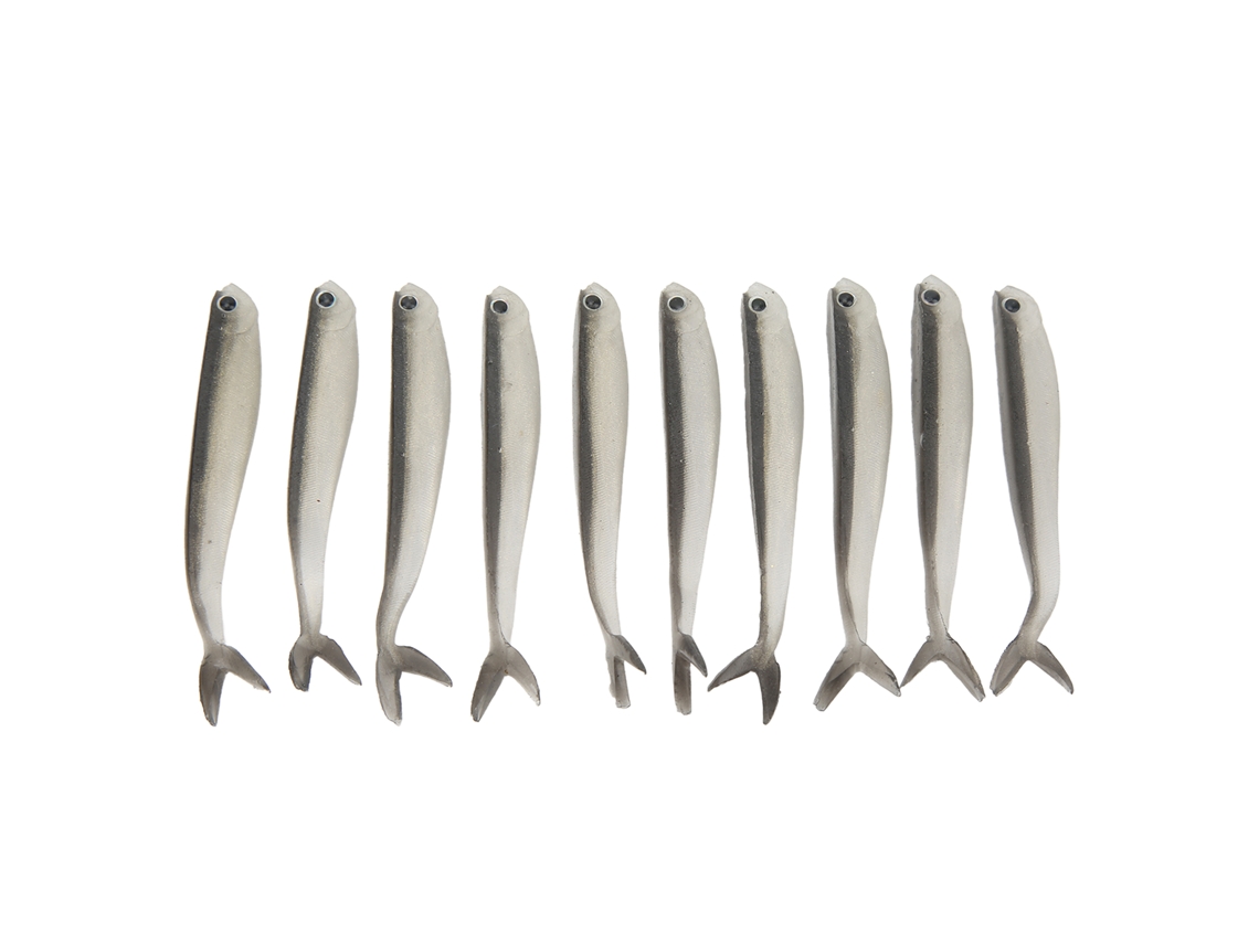 2026rebe-10pcs Señuelos Suaves De Silicona Bicolor Lifelike Para Pesca Accesorios De Pesca