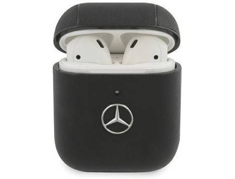 Funda AirPods MERCEDES Metal Logo (Negro)