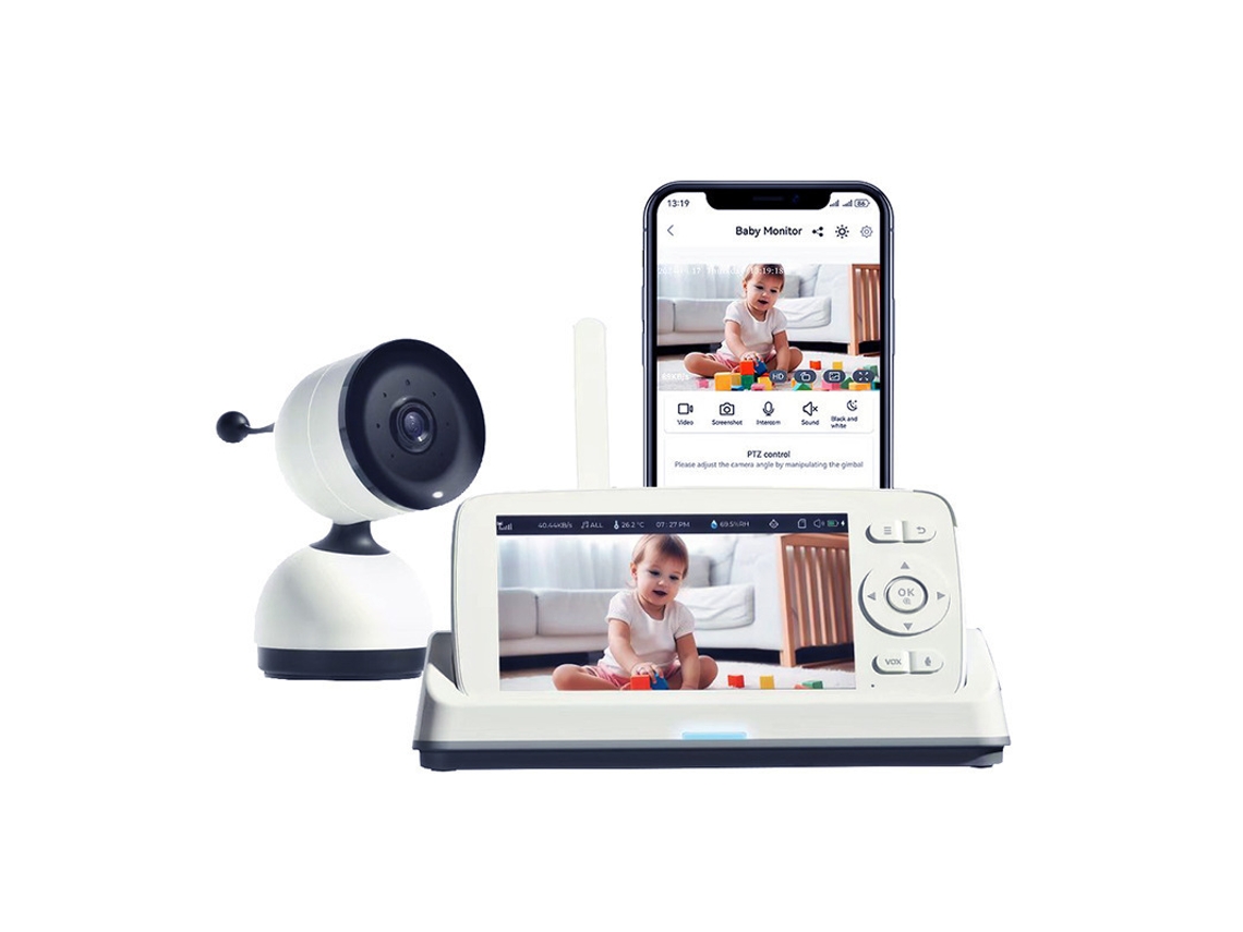 Intercomunicador Para Bebé Ohpa Kb11 Wireless (vídeo 5"-branco)