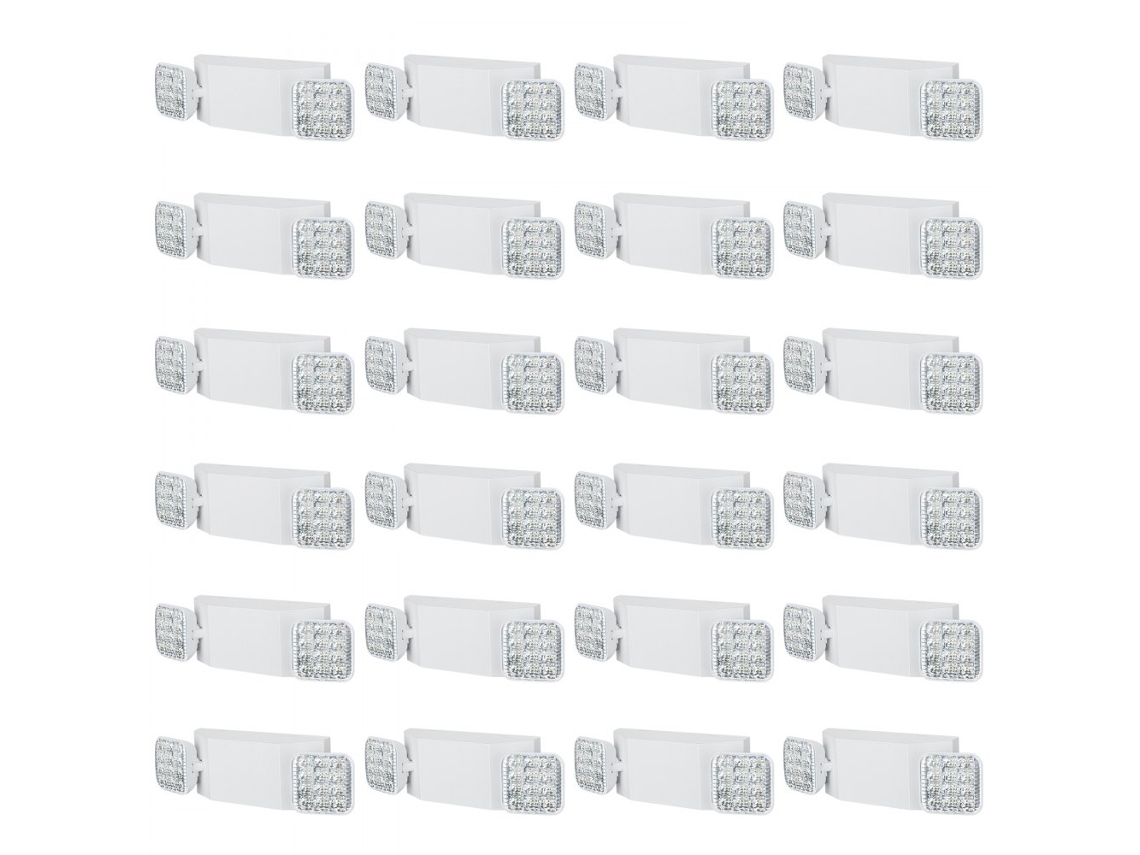 Juego de 24 luces de emergencia LED de 3W con batería y cabezales ajustables Tekmaquinas