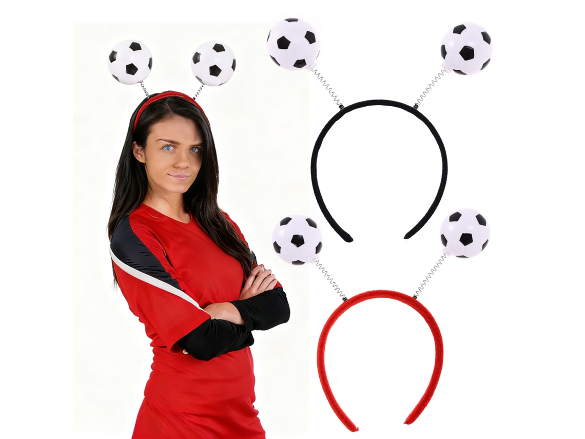 Conjunto De 2 Cintas Para La Cabeza Con Forma De Balón De Fútbol, Decoradas Con Globos, Ideales Como Accesorios Para Fiestas Y Regalos Depor
