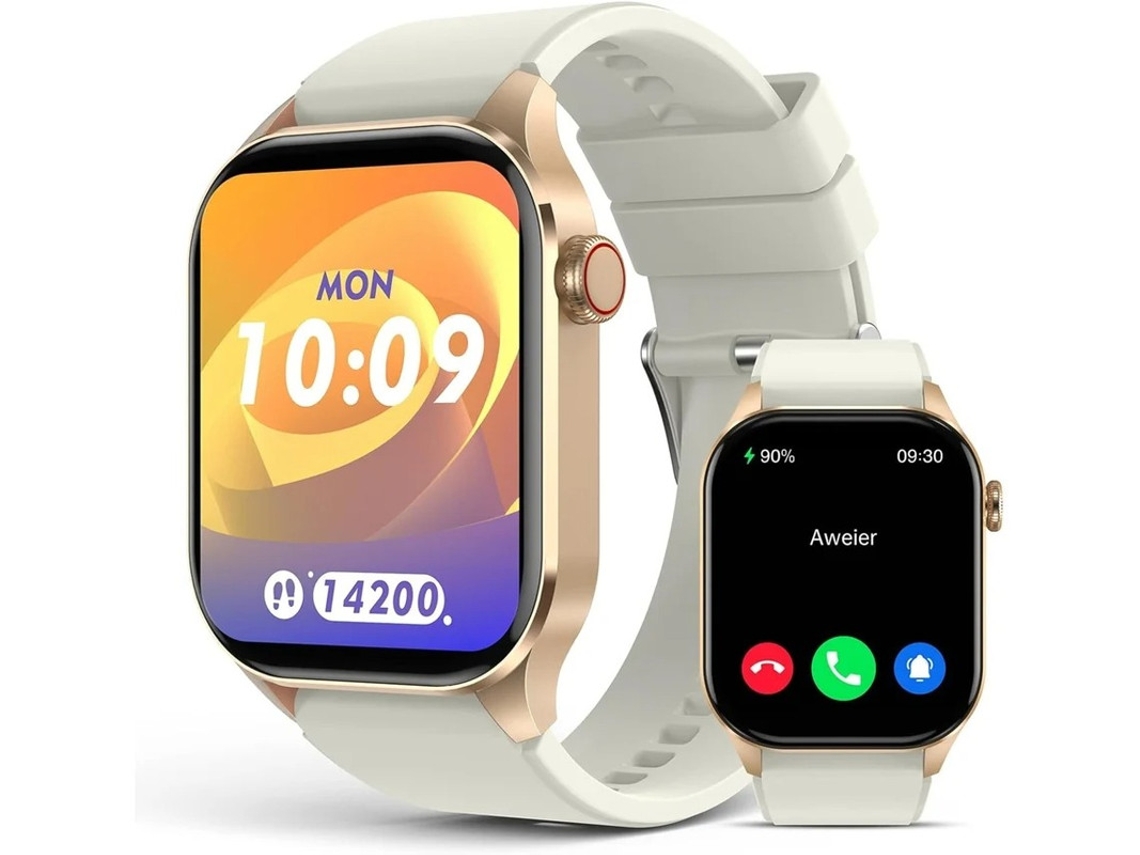 Reloj inteligente con infrarrojos reales, monitor de oxígeno en sangre, pantalla AMOLED de 2,04 pulgadas, monitor de frecuencia cardíaca y presión arterial Bestvite