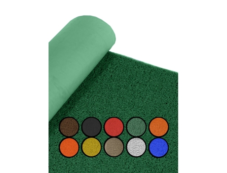 Felpudo de Rizos PVC Vinílico | Gran resistencia e calidad | Perfecto para entradas e recepciones Verde sin base 1,22 x 11 m