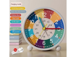 Despertadores para dormitorios, despertador infantil, analógico, sin tictac, didáctico, de cuarzo, Jkw GOKOCO