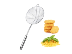 Compañero de cocina multiusos, colador de malla fina de acero inoxidable, mango largo resistente al calor que protege contra la grasa y las quemaduras, Des