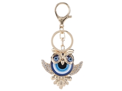 Llavero Con Diamantes De Imitación Azules De Ojo Turco - Accesorio De Moda Para Mujer